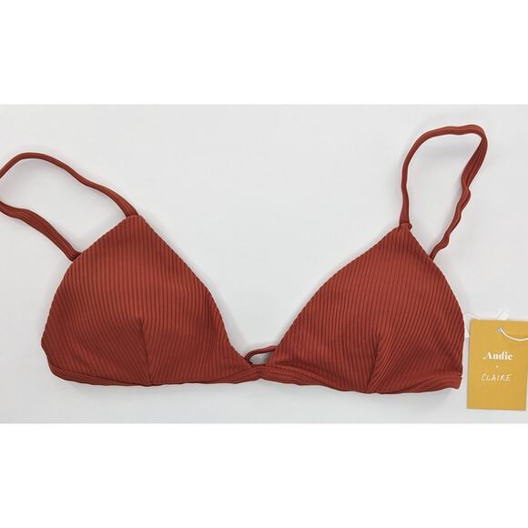 Andie Swim Red Claire Bikini Swim Top The Gold Coast - Picture 3 of 11